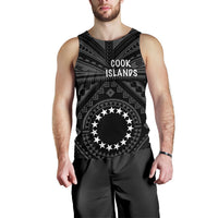 Cook Island Men's Tank Top - Seal With Polynesian Tattoo Style ( Black) - Polynesian Pride