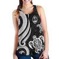 Guam Polynesian Women Racerback Tank - White Tentacle Turtle - Polynesian Pride