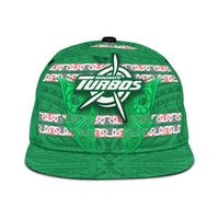 Manawatu Turbos Hat Maori Vibes Snapback Hat Universal Fit Green - Polynesian Pride