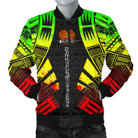 Papua New Guinea Men Bomber Jackets - Polynesian Tattoo Reggae Reggae - Polynesian Pride