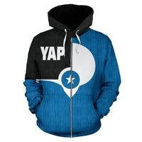 Yap All Over Zip up Hoodie Yap Flag Micronesia - Polynesian Pride