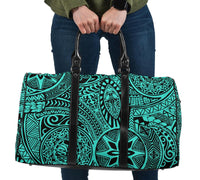 Polynesian Hawaiian Style Tribal Tattoo Turquoise Hawaii Travel Bag Travel Bag One size Turquoise - Polynesian Pride