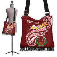 Pohnpei Personalised Crossbody Boho Handbag - Pohnpei Seal Polynesian Patterns Plumeria - Polynesian Pride