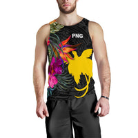 Papua New Guinea Men's Tank Top - Hibiscus Polynesian Pattern - Polynesian Pride