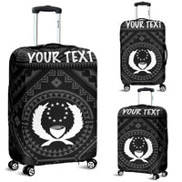 Pohnpei Personalised Luggage Covers - Pohnpei Seal With Polynesian Tattoo Style ( Black) - Polynesian Pride