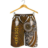 Chuuk Custom Personalised Men's Shorts - Polynesian Boar Tusk - Polynesian Pride