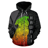 Polynesian Hawaii Zip up Hoodie Pug Style - Polynesian Pride