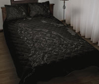 Rays Hawaii Map Polynesian Quilt Bed Set - Grey - Polynesian Pride