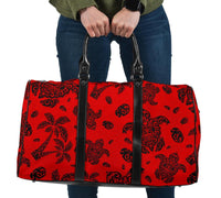 Polynesian Turtle Palm And Sea Pebbles Red Hawaii Travel Bag Travel Bag One size Red - Polynesian Pride