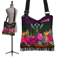 Kosrae Personalised Crossbody Boho Handbag - Summer Hibiscus - Polynesian Pride
