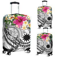 Nauru Polynesian Luggage Covers - Summer Plumeria (White) - Polynesian Pride