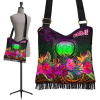 Northern Mariana Islands Polynesian Crossbody Boho Handbag - Summer Hibiscus - Polynesian Pride