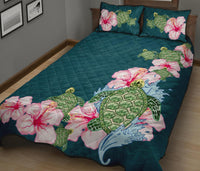 Hibiscus Turtle Dance Quilt Bed Set - Polynesian Pride