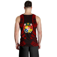 Tonga Men Tank Top - Polynesian Tattoo Red - Polynesian Pride