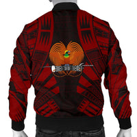 Papua New Guinea Men Bomber Jackets - Polynesian Tattoo Red - Polynesian Pride