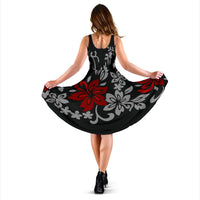 Polynesian Hibiscus Midi Dress 02 - Polynesian Pride