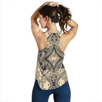Polynesian Plumeria Mix Gray Women's Racerback Tank Top - Polynesian Pride