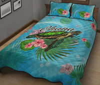 Ohana Hibiscus Ocean Turtle Sea Quilt Bed Set - Polynesian Pride
