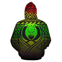 Pohnpei All Over Zip up Hoodie Lift up Reggae - Polynesian Pride