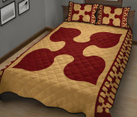 Hawaiian Quilt Pattern Four Palm Tree Quilt Bed Set - Polynesian Pride