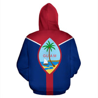 Guam Zip Hoodie Guam Flag Coat of Arms A6 - Polynesian Pride