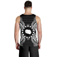 Cook Islands Polynesian Men Tank Top Map Black - Polynesian Pride