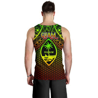 Polynesian Guam Men's Tank Top - Reggae Vintage Polynesian Patterns - Polynesian Pride
