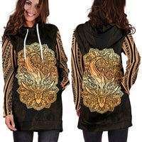 Wild Shark Polynesian Women's Hoodie Dress - Polynesian Pride