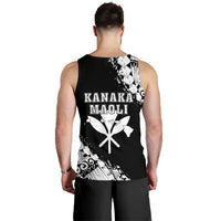 Polynesian Kanaka Flag Men's Tank Top - Nora Style - White - Polynesian Pride