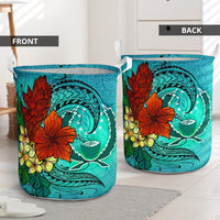 Pohnpei State Laundry Basket - Tropical Flowers Style - Polynesian Pride