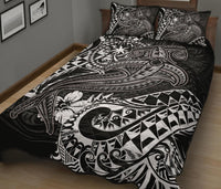 Chuuk Quilt Bed Set - White Shark Polynesian Tattoo - Polynesian Pride