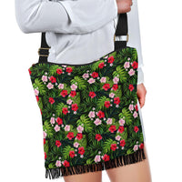 Hawaii Tropical Flower Mix Crossbody Boho Handbag - Polynesian Pride