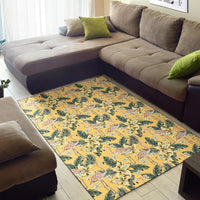 Tropical Flamingo Yellow Rug - Polynesian Pride