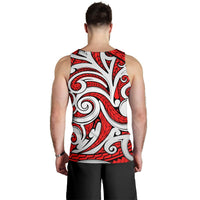 Polynesian Maori Ethnic Ornament Red Hawaii Men's Tank Top - Polynesian Pride