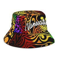 Vanuatu Bucket Hat - Rainbow Polynesian Pattern - Polynesian Pride