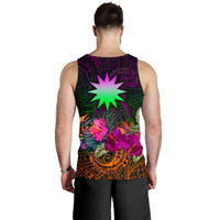 Nauru Personalised Men's Tank Top - Summer Hibiscus - Polynesian Pride