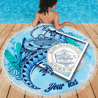 Palau Beach Blanket - Custom Personalised Turtle Under The Sea Style - Polynesian Pride
