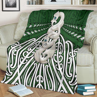 Maori Moko Tattoo Premium Blanket, Manaia Pounamu - Polynesian Pride
