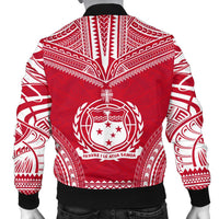 Samoa Flag Polynesian Chief Men's Bomber Jacket - Polynesian Pride