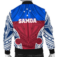 Samoa Polynesian Men's Bomber Jacket - Samoan Pattern With Seal - Polynesian Pride
