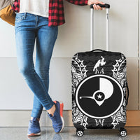 Yap Polynesian Luggage Covers Map Black - Polynesian Pride