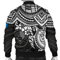 Yap Polynesian Bomber Jacket (Men) - White Turtle - Polynesian Pride