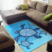 Big Blue Turtle Area Rug - Polynesian Pride