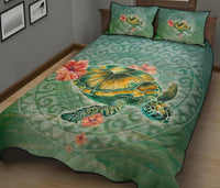 Hibiscus Turtle Swimming Quilt Bed Set - Polynesian Pride