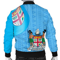 Fiji Custom Personalised Men's Bomber Jacket - Fiji Flag - Polynesian Pride