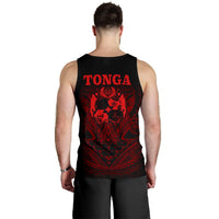 Tonga Polynesian Men's Tank Top - Red Tribal Pattern - Polynesian Pride