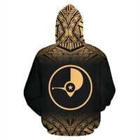 Yap All Over Hoodie Gold Fog Style - Polynesian Pride