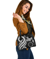 Cook Islands Shoulder Handbag - White Tentacle Turtle - Polynesian Pride