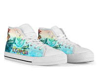 Polynesian Hawaii High - Top Shoes - View sea Hawaii with Turtle and Whale - Polynesian Pride