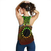 Polynesian Cook Islands Women's Racerback Tank - Reggae Vintage Polynesian Patterns - Polynesian Pride